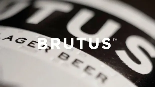Identidad visual de la cerveza Brutus