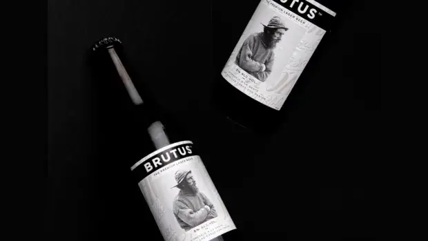 Identidad visual de la cerveza Brutus