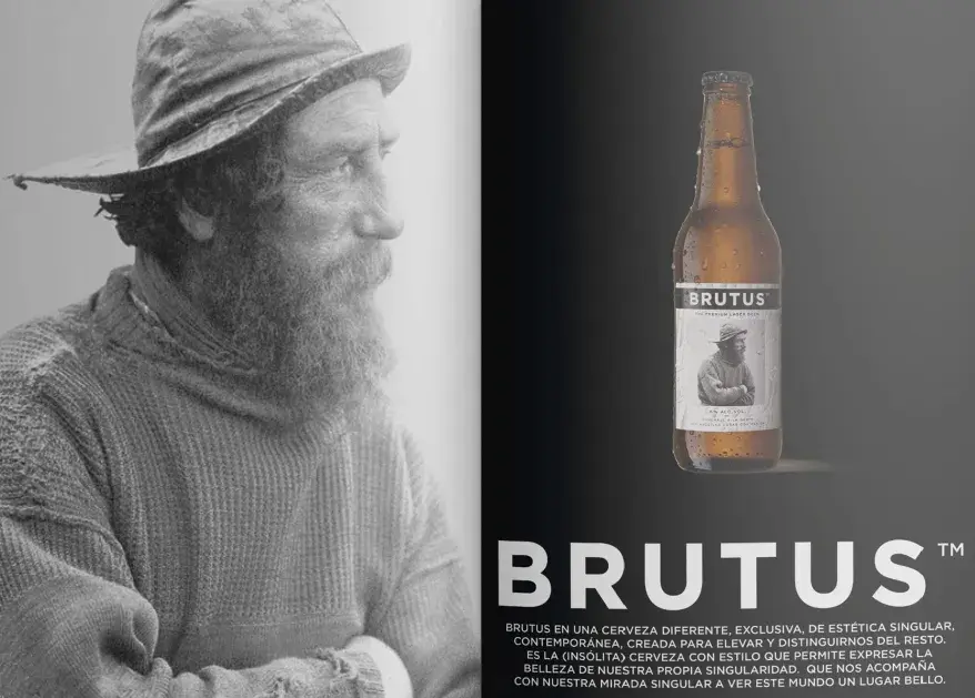 Identidad visual de la cerveza Brutus